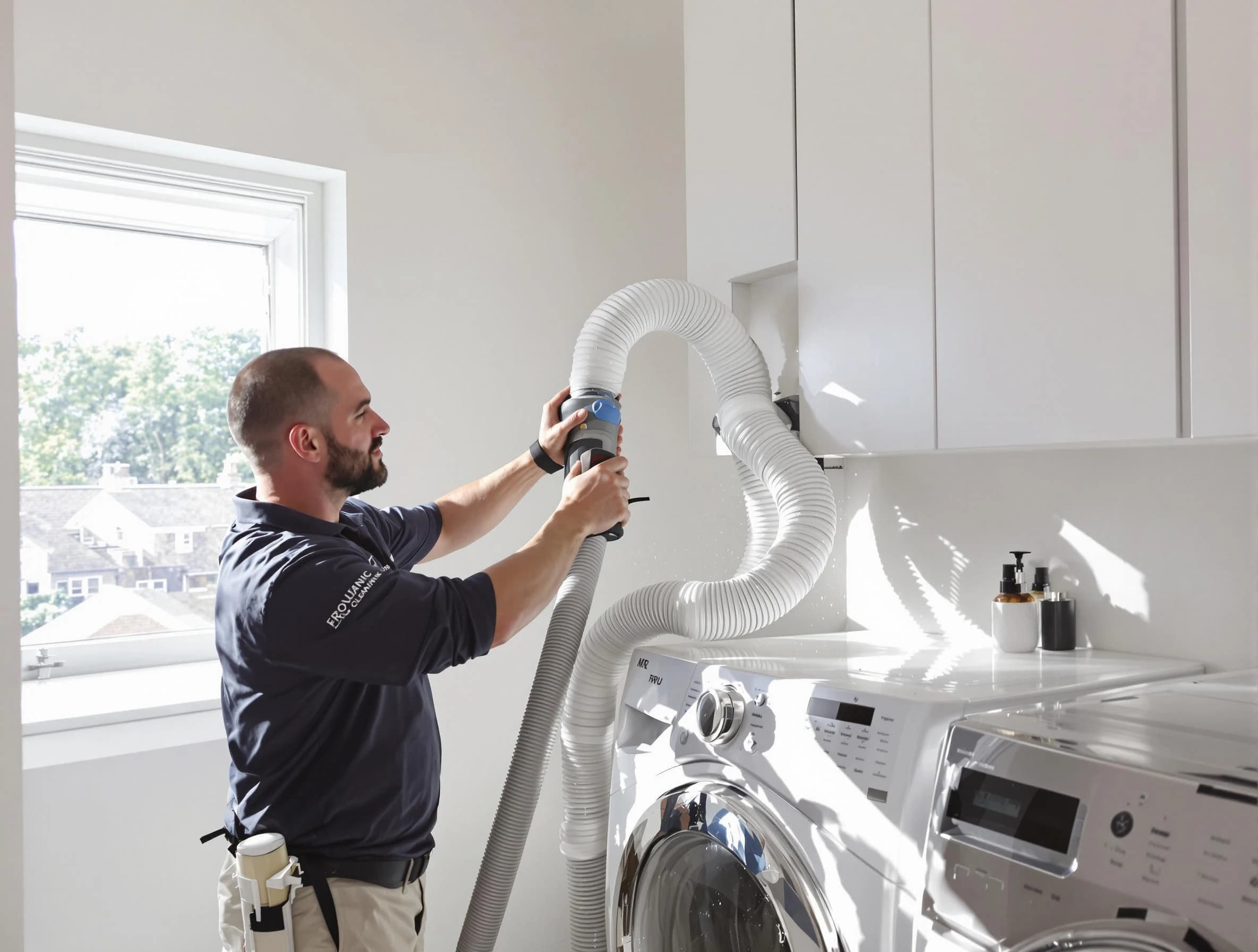 Certified Ken Caryl Dryer Vent Cleaning technician performing dryer vent cleaning in Ken Caryl